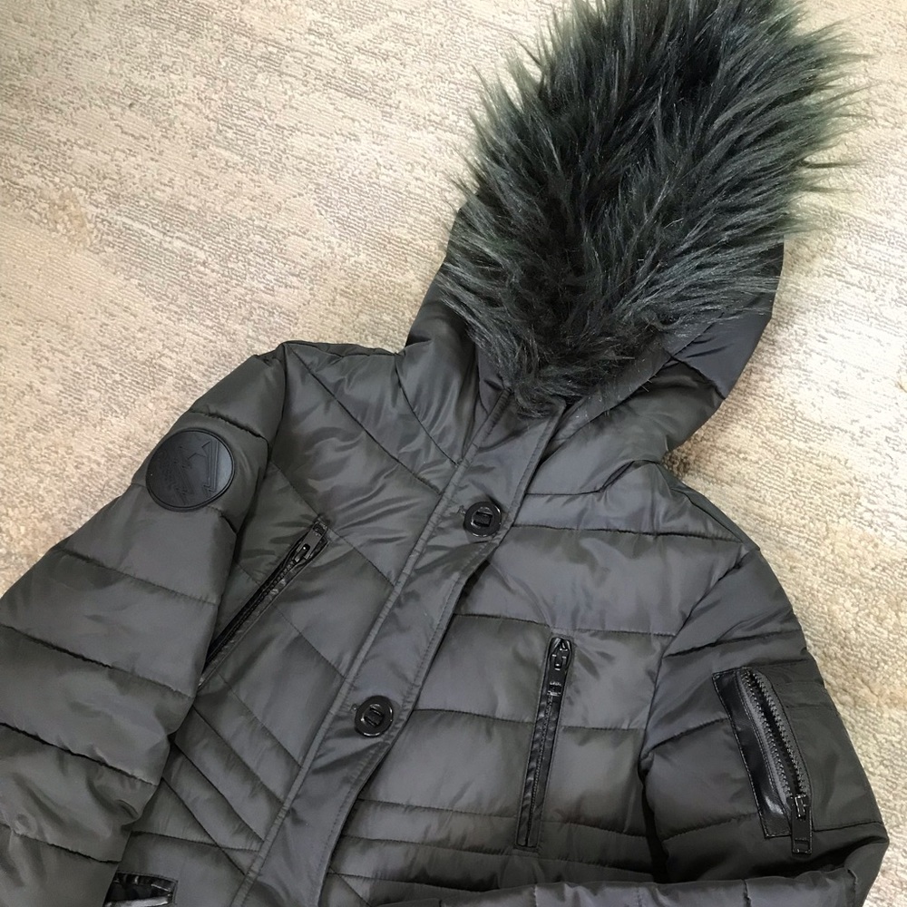 Diésel Girls Olive Green Parka Jacket Size 10